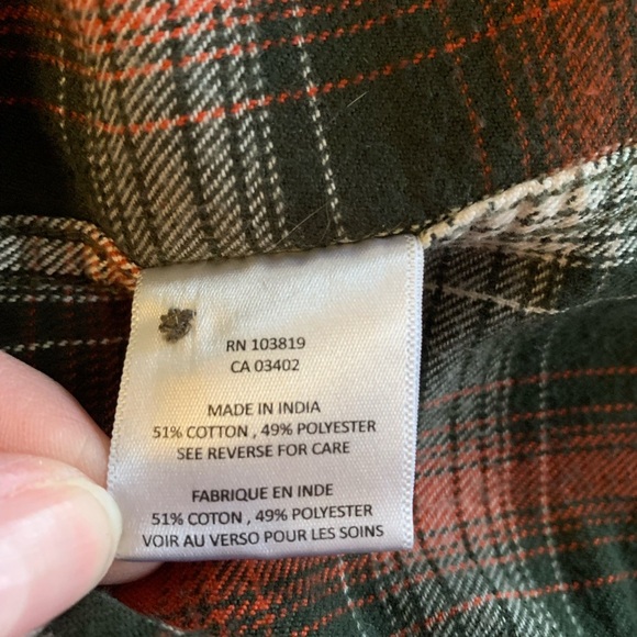 Mountain khaki snap button flannel mens saloon flannel - Picture 10 of 11